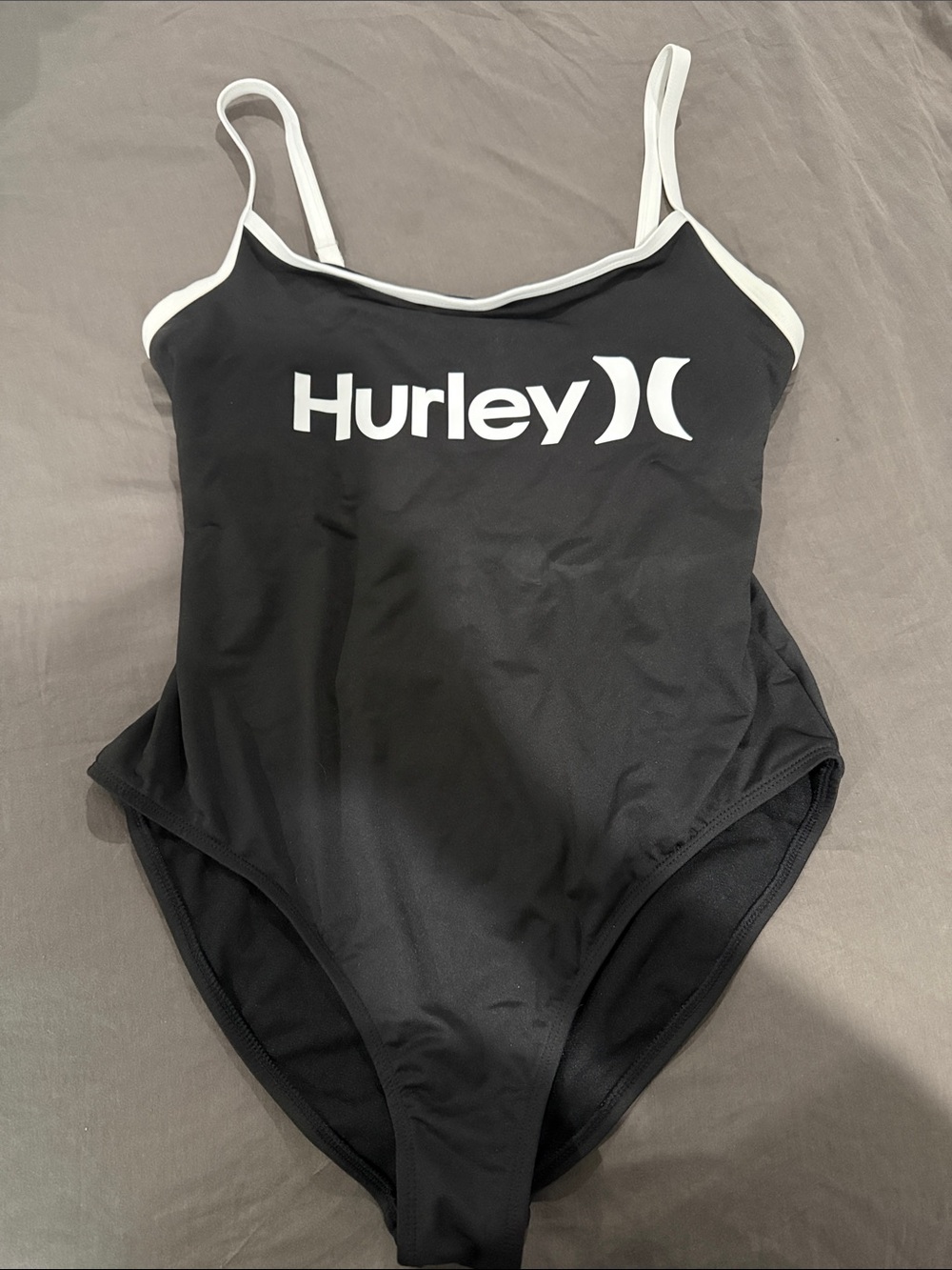 Hurley High Leg One-Piece Swimsuit Cut-Out Back Women’s 2X Convert Racerback NEW